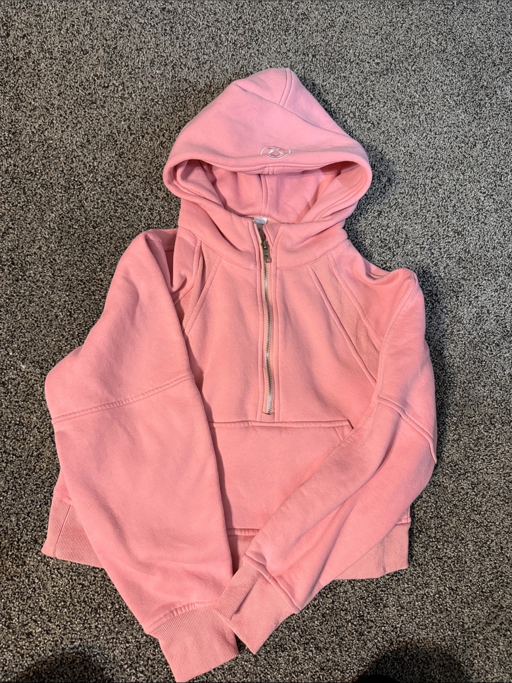 Lululemon Pink Half-Zip Hooded Scuba
